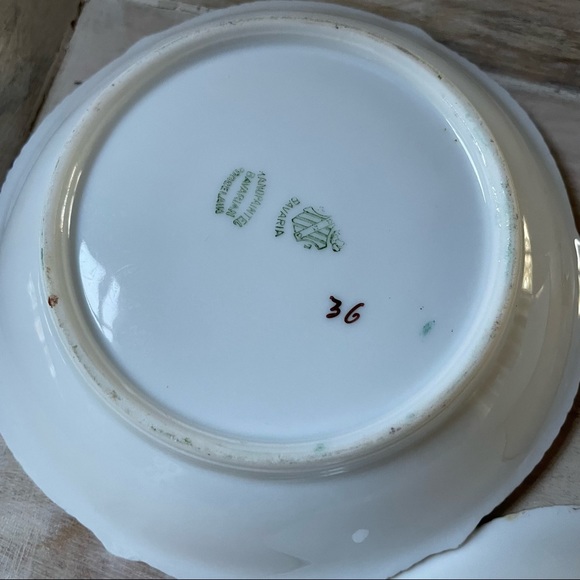 Vintage Hand Painted Bavarian Porcelain Bowls - Set of 3 - Water Lilies - Picture 7 of 10